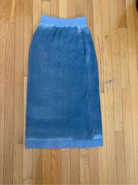 Soft Blue Ombre Midi Skirt